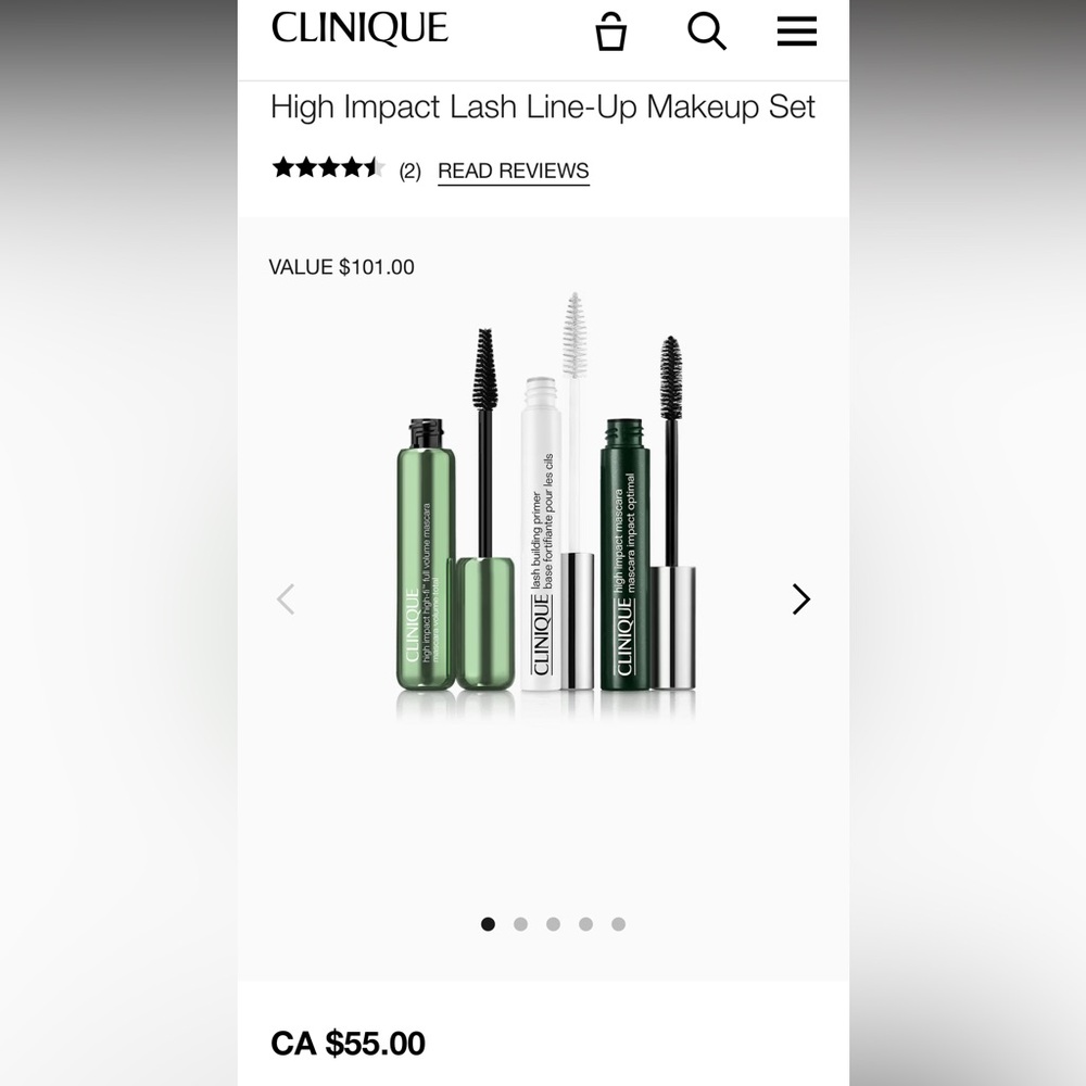 New Clinique High Impact Lash Line-Up Makeup Set
